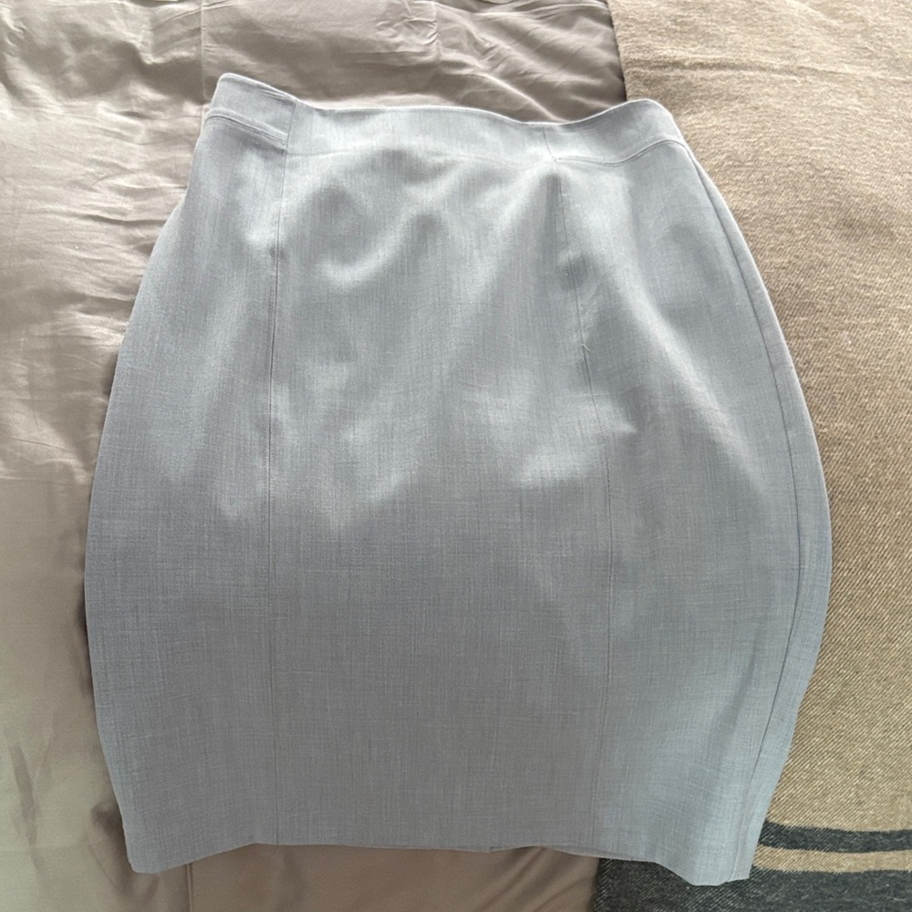 Ann Taylor Light Gray Pencil Skirt